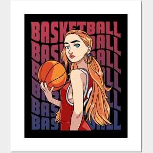 Women's Basketball I Play Like A Girl Female Hoops Posters and Art